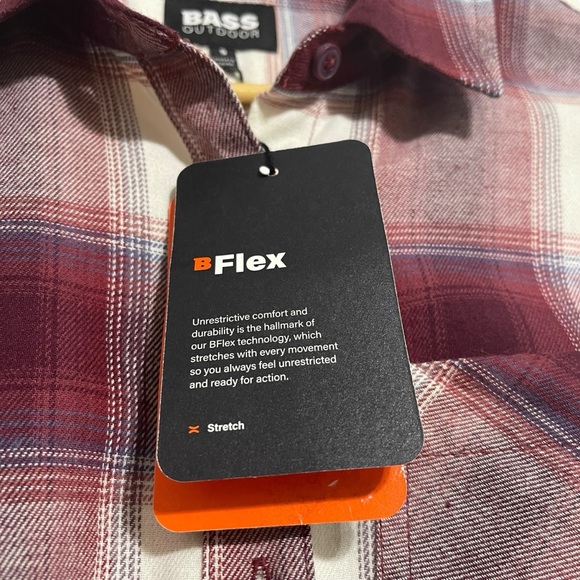 BASS OUTDOOR Women's Sz S Expedition Stretch Cotton Flannel Shirt Multicolor NWT - Picture 4 of 8